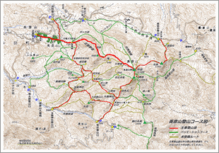 英彦山全登山コース案内図
