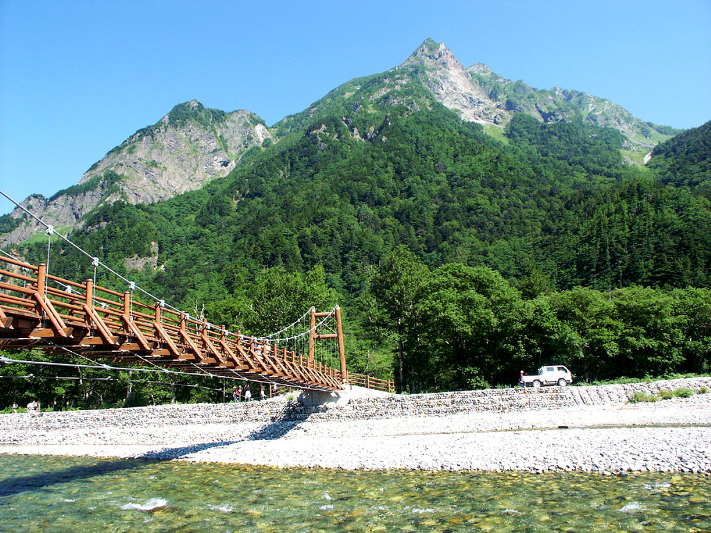 山の壁紙 上高地 梓川